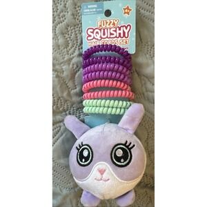 Best Brands Sparkle Bunny Fuzzy Squishy Hair Cord Set
